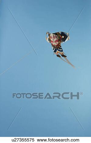 Stock Photography - Flying Japanese kite. Fotosearch