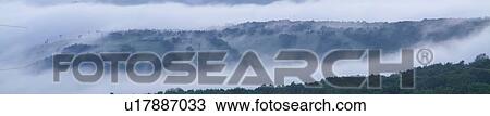 Stock Image - Fog over Sugadaira Plateau, Nagano Prefecture, Japan. Fotosearch