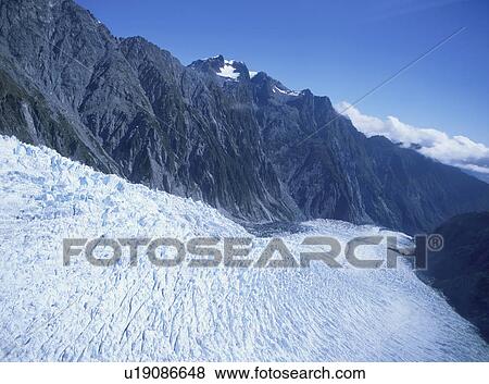 Stock Photo - Franz Josef Glacier, New Zealand. Fotosearch