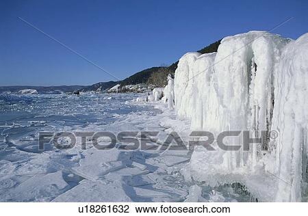 Frozen Lake Baikal, Russia View Large Photo Image Stock Image - Frozen Lake Baikal, Russia. Fotosearch
