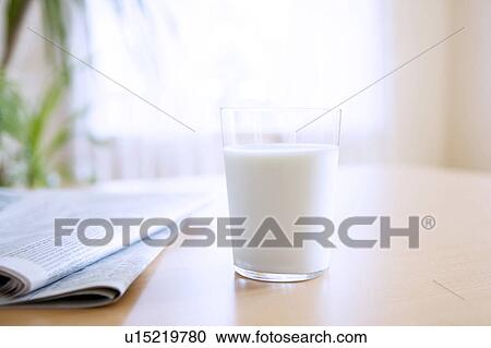 Stock Image - Glass of milk. Fotosearch