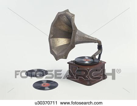 Gramophone and records View Large Photo Image Stock Image - Gramophone and records. Fotosearch