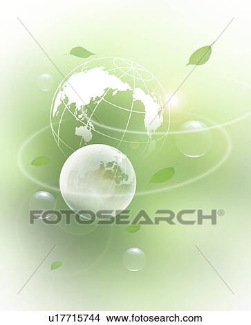 Green leaves circling earth View Large Photo Image Picture - Green leaves circling earth. Fotosearch