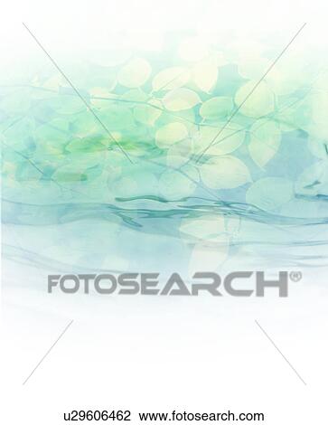 Green leaves under rippling water View Large Photo Image Stock Image - Green leaves under rippling water. Fotosearch