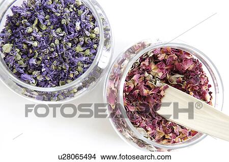Herbal tea made from lily and rose in glass jars View Large Photo Image Picture - Herbal tea made from lily and rose in glass jars. Fotosearch