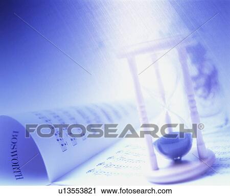 Hourglass on sheet music View Large Photo Image Stock Image - Hourglass on sheet music. Fotosearch
