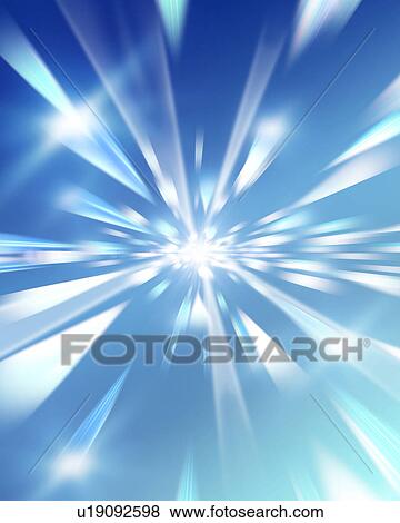 Stock Photo - Illuminated blue burst. Fotosearch