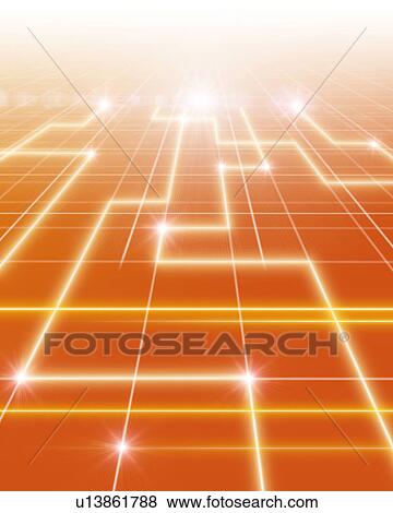 Illuminated orange grid View Large Photo Image Stock Photo - Illuminated orange grid. Fotosearch