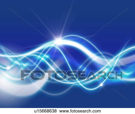 Illuminated wavy beams of light View Large Photo Image Stock Photo - Illuminated wavy beams of light. Fotosearch