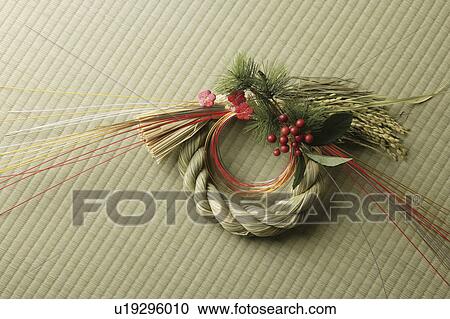 Stock Image - Japanese New Year wreath. Fotosearch