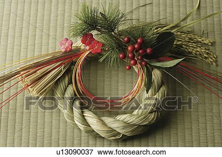 Stock Photo - Japanese New Year wreath. Fotosearch