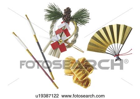 Stock Image - Japanese New Years decorations. Fotosearch
