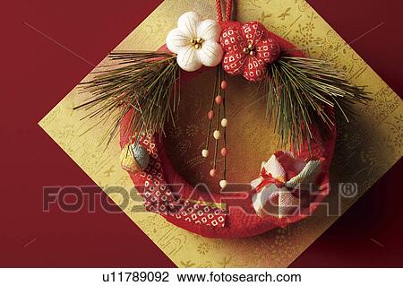 Stock Image - Japanese New Years wreath decoration. Fotosearch