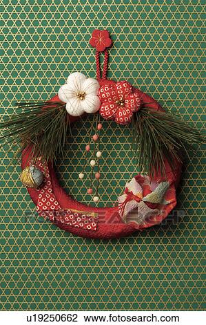 Japanese New Years wreath decoration View Large Photo Image Stock Image - Japanese New Years wreath decoration. Fotosearch