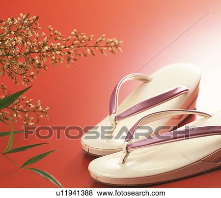 Stock Photo - Japanese sandals. Fotosearch