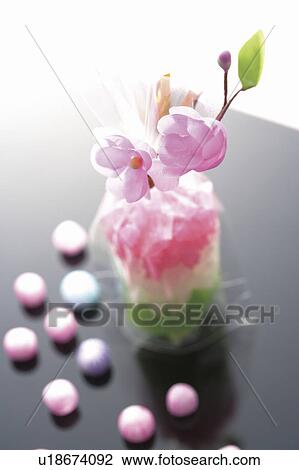 Japanese sweets with pink flower View Large Photo Image Stock Image - Japanese sweets with pink flower. Fotosearch