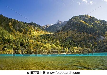 Stock Photo - Jiuzhaigou Valley during autumn, Sichuan, China. Fotosearch