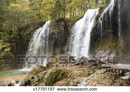 Stock Photo - Jiuzhaigou Valley in the autumn, Sichuan, China. Fotosearch