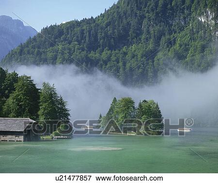 Lake in the Alps. Bavaria, Germany View Large Photo Image Stock Photo - Lake in the Alps. Bavaria, Germany. Fotosearch