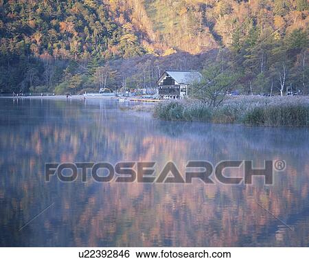 Stock Photograph - Lake Yunoko in Autumn, Nikko, Tochigi Prefecture, Japan. Fotosearch