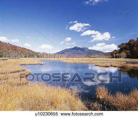 Stock Photography - Landscape and mountain. Gumma Prefecture, Japan. Fotosearch