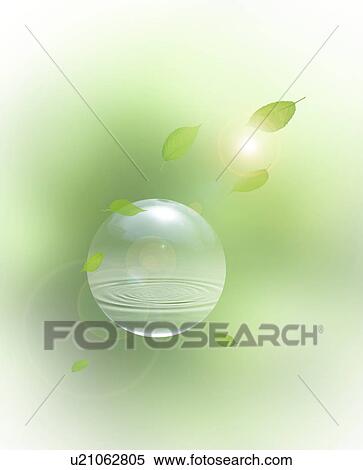 Stock Photography - Leaves circling earth. Fotosearch