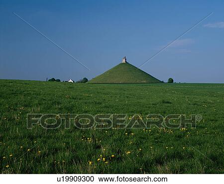 Stock Image - Lion Hill, site of Battle of Waterloo. Belgium. Fotosearch