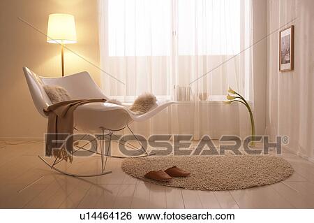 Stock Photograph - Living room with modern chair. Fotosearch