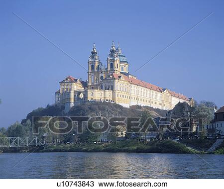 Stock Image - Melk Abbey, Melk, Austria. Fotosearch