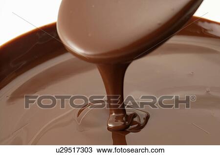 Stock Image - Melted chocolate. Fotosearch