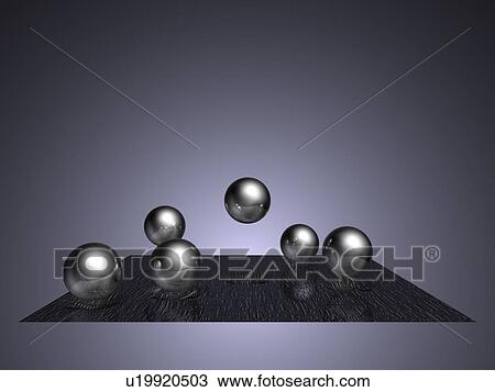 Metallic floating spheres View Large Photo Image Stock Image - Metallic floating spheres. Fotosearch