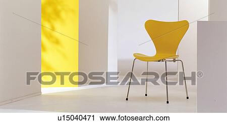 Stock Image - Modern yellow chair. Fotosearch