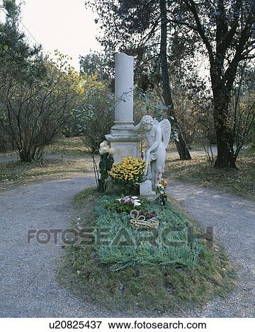 Stock Photo - Mozart's grave, St. Marx Cemetery, Vienna, Austria. Fotosearch