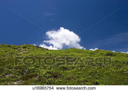 Picture - Mt. Chausu and clouds. Tochigi Prefecture, Japan. Fotosearch