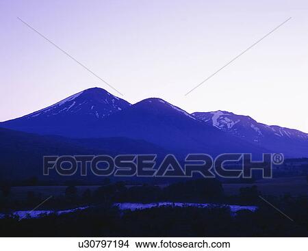 Picture - Mt. Hakkoda in the evening. Aomori Prefecture, Japan. Fotosearch