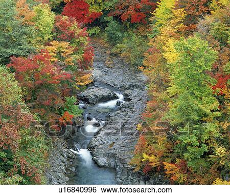 Stock Photograph - Nakatsugawa Valley, Fukushima Prefecture, Japan. Fotosearch