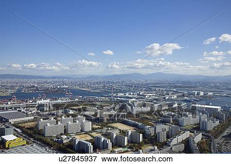 Nanko Port Town Line seen from WTC. Suminoe-ku, Osaka, Japan View Large Photo Image Stock Photo - Nanko Port Town Line seen from WTC. Suminoe-ku, Osaka, Japan. Fotosearch