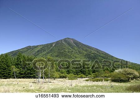 Stock Image - Nantai-san and Senjogahara, Tochigi Prefecture, Japan. Fotosearch