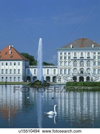 Picture - Nymphenburg Palace fountain, Munich, Germany. Fotosearch
