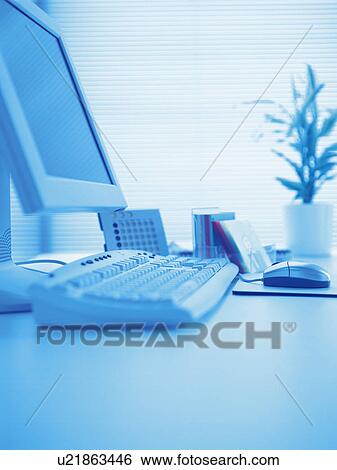 Stock Photograph - Office desk. Fotosearch