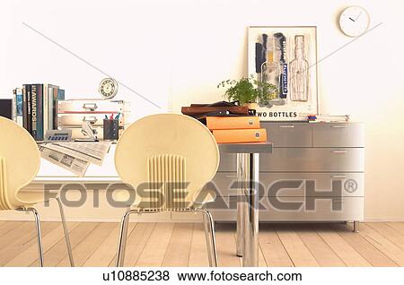 Stock Photo - Office with files on desk. Fotosearch