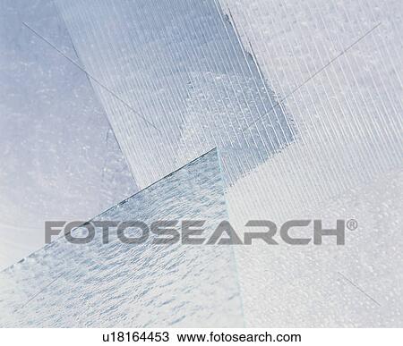 Stock Image - Overlapping sheets of glass. Fotosearch