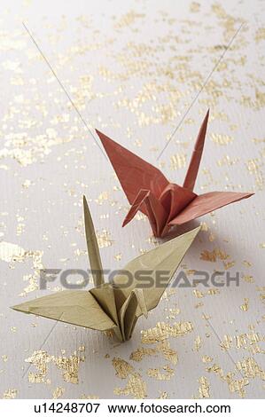 Stock Photo - Paper cranes. Fotosearch