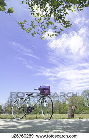 Parked bicycle, Nagano Prefecture, Honshu, Japan View Large Photo Image Stock Photo - Parked bicycle, Nagano Prefecture, Honshu, Japan. Fotosearch