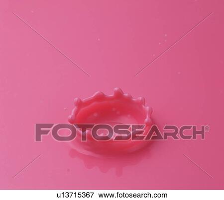 Stock Photo - Pink splash crown. Fotosearch