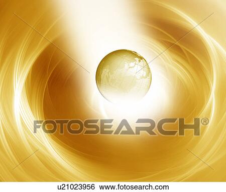 Planet earth surrounded by swirling light View Large Photo Image Stock Photograph - Planet earth surrounded by swirling light. Fotosearch