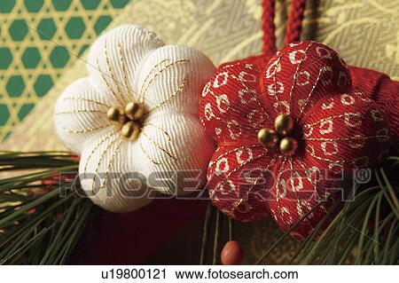 Stock Image - Plum blossom New Year decorations. Fotosearch