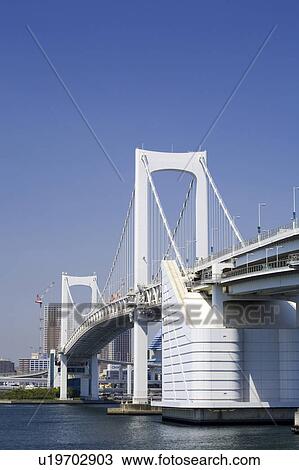 Stock Image - Rainbow Bridge, Tokyo, Japan. Fotosearch