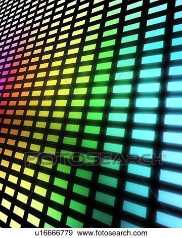 Stock Photo - Rainbow coloured grid. Fotosearch