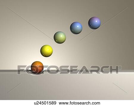 Stock Photo - Rainbow coloured spheres. Fotosearch